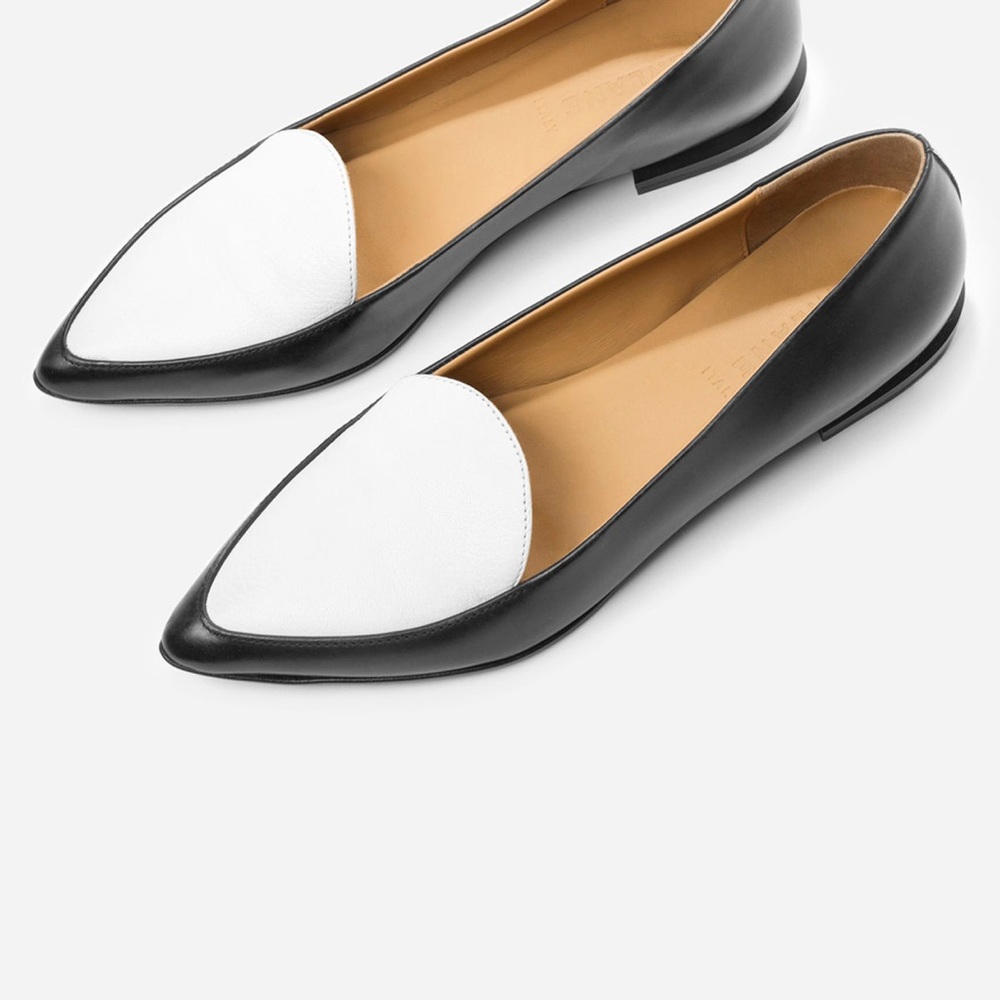 Everlane Modern Point BNWOT 9.5, black/white